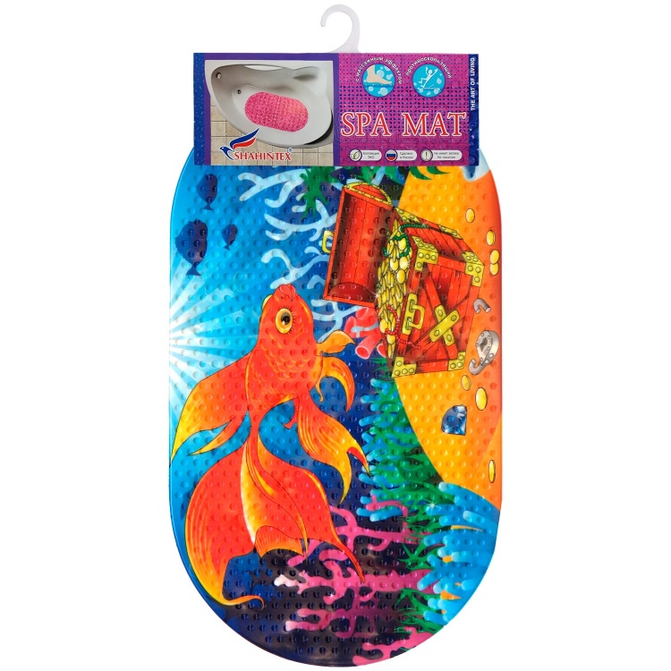 Коврик противоскользящий в ванную «Золотая рыбка» 68*38