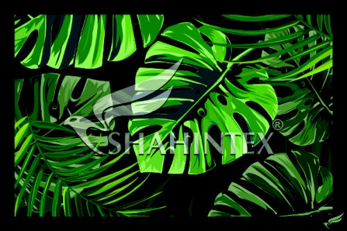 Коврик влаговпитывающий SHAHINTEX DIGITAL PRINT (04) «Монстера» 60*90