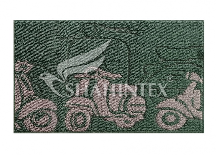 Коврик SHAHINTEX LOOP ITALIANO 50*80 «мотоциклы» зеленый 52