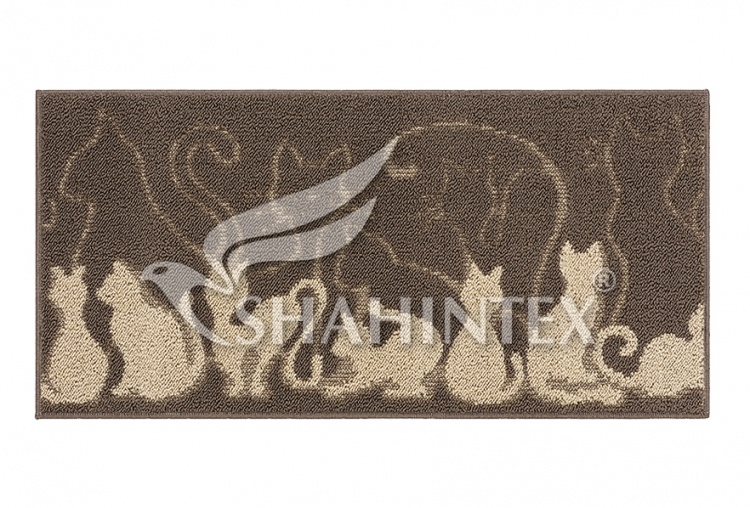 Коврик SHAHINTEX LOOP ITALIANO 50*100 «кошечки» кофе с молоком 55