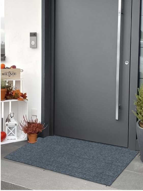 Коврик придверный влаговпитывающий icarpet Ребристый ТПР 60х120 графит 01 S - 3