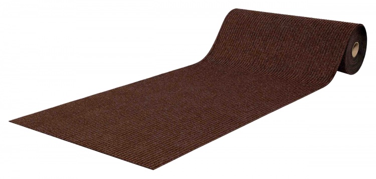 Коврик-дорожка придверный влаговпитывающий icarpet Ребристый ТПР 200х1500 мокко - 2