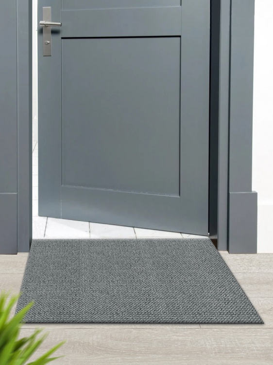 Коврик придверный влаговпитывающий SHAHINTEX Тафтинг ТПР 50х80 серый гранит 01 - 2