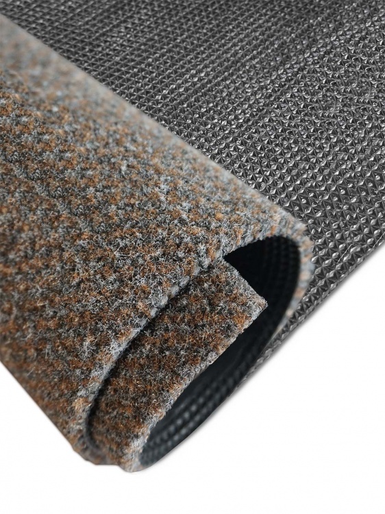 Коврик придверный влаговпитывающий SHAHINTEX Тафтинг ТПР 60х120 коричнево-серый гранит 02 S