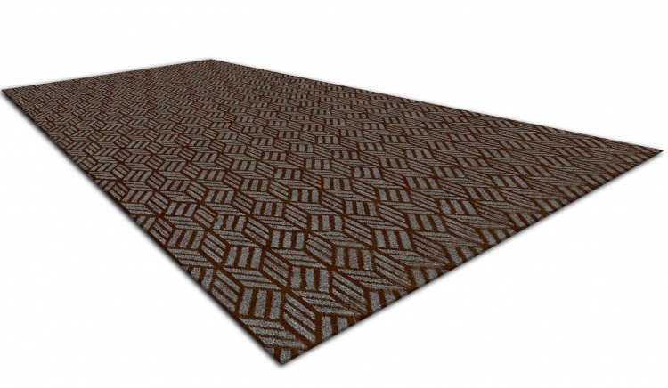 Коврик придверный влаговпитывающий SHAHINTEX Жаккард ТПР 150х200 мокко 02 S
