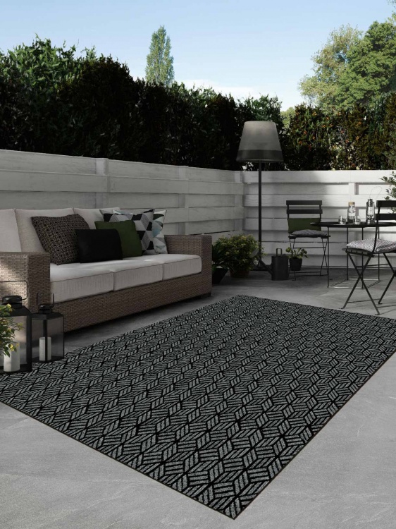 Коврик придверный влаговпитывающий SHAHINTEX Жаккард ТПР 150х200 графит 01 S - 3