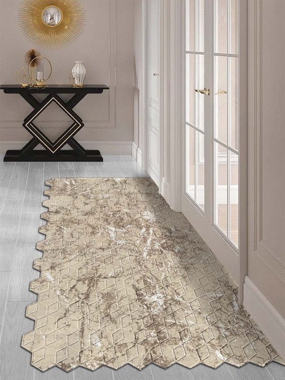 Коврик влаговпитывающий SHAHINTEX DIGITAL PRINT (36) с тиснением соты 