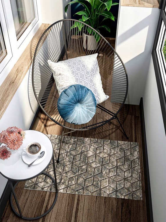 Коврик влаговпитывающий SHAHINTEX DIGITAL PRINT (39) с тиснением соты 