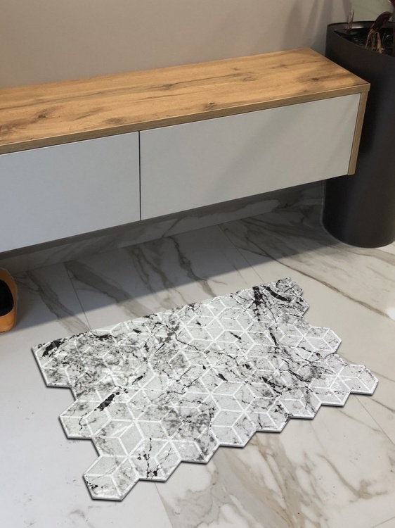 Коврик влаговпитывающий SHAHINTEX DIGITAL PRINT (38) с тиснением соты