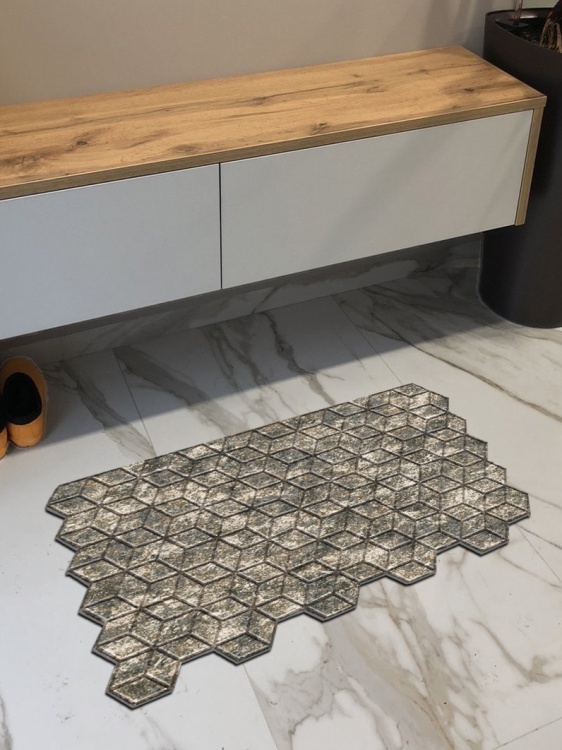 Коврик влаговпитывающий SHAHINTEX DIGITAL PRINT (39) с тиснением соты