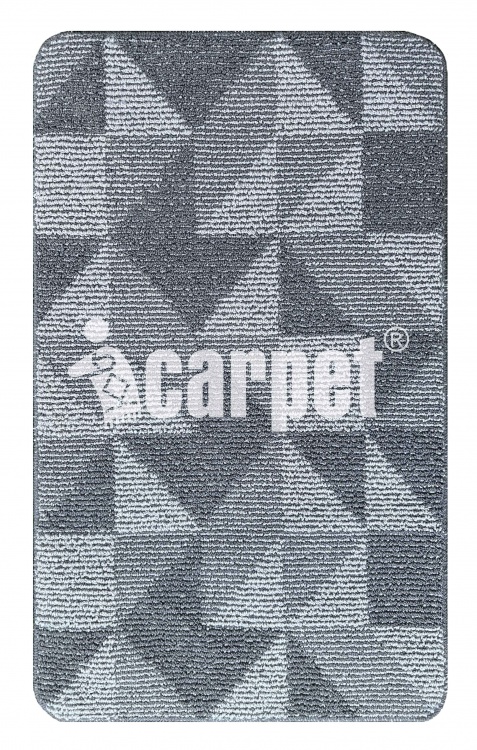 Коврик БУКЛЕ icarpet «Геометрия» 100х150 пепельно-серый 74 S