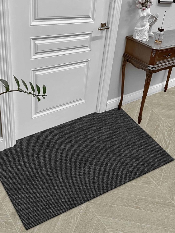 Коврик вырезной МЕЛАНЖ 60х120 серый с чёрным S - 3