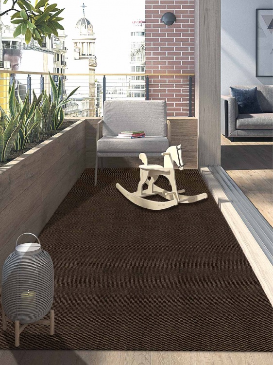 Коврик вырезной МЕЛАНЖ 120х200 мокко с чёрным S - 3