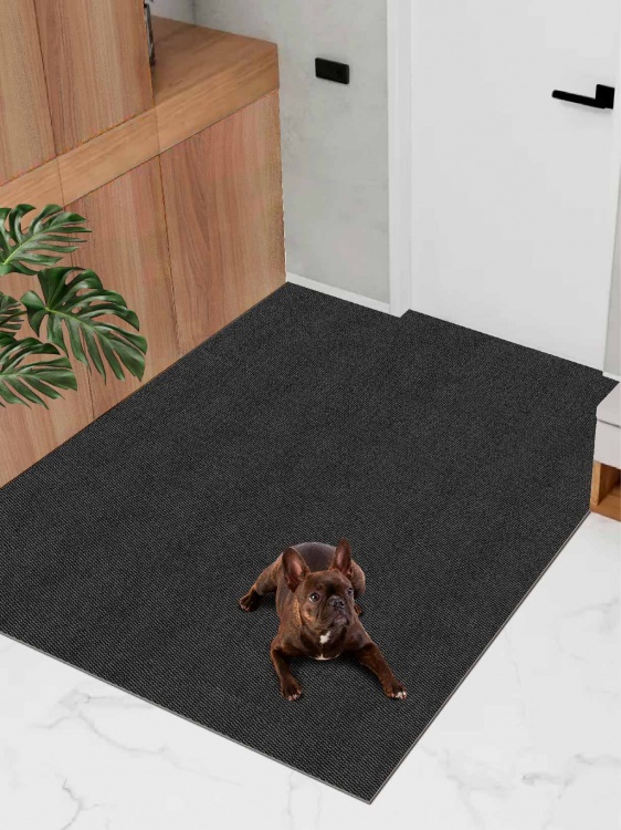 Коврик вырезной МЕЛАНЖ 150х200 серый с чёрным S - 3