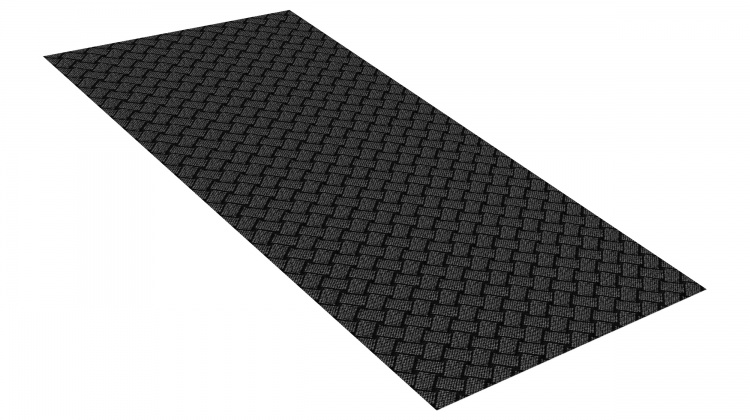 Коврик SHAHINTEX БЕРЕСТА 100х200 серый 01 S