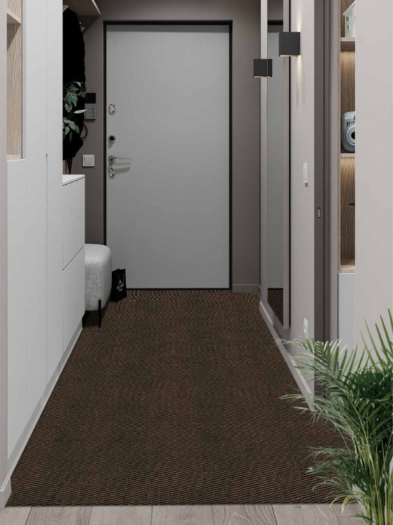 Коврик вырезной МЕЛАНЖ 80х200 мокко с чёрным S - 2