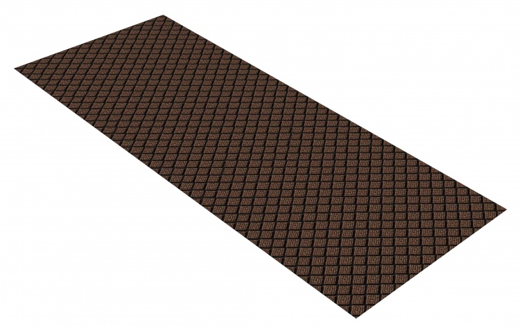 Коврик влаговпитывающий ДИАМАНТ 80х200 коричневый 02 S