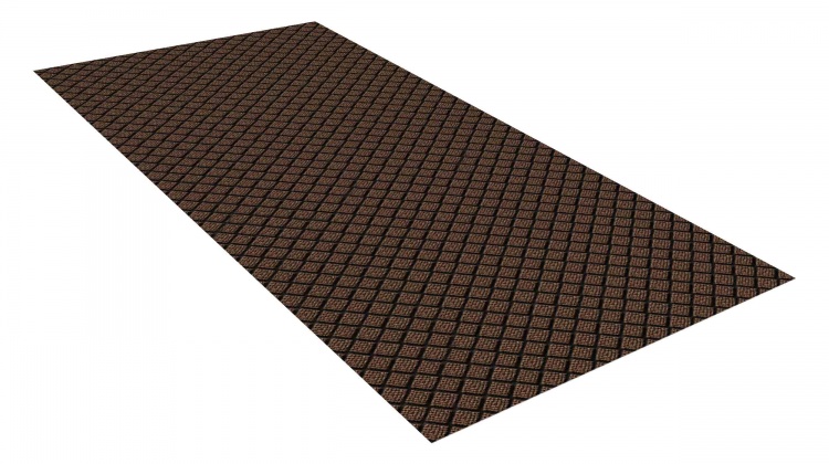 Коврик влаговпитывающий ДИАМАНТ 100х200 коричневый 02 S