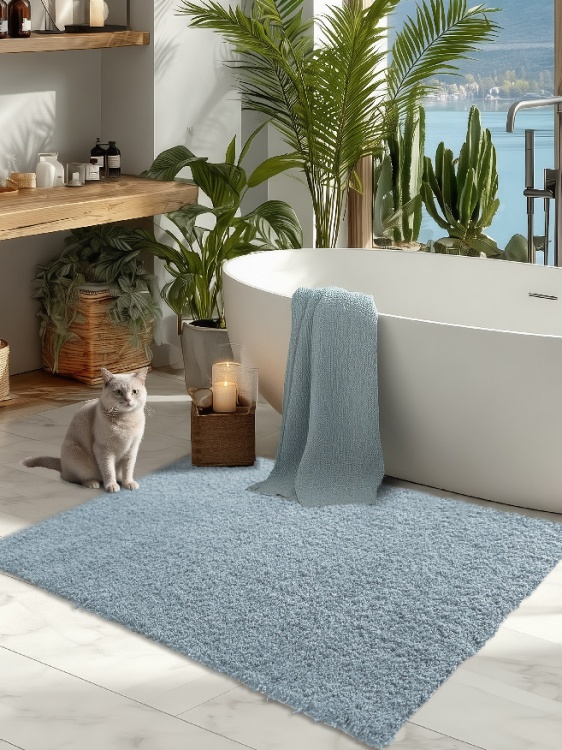 Коврик НАНОХЛОПОК SHAHINTEX 80х120 аквамариновый 01 S - 2