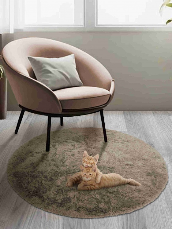 Коврик меховой SHAHINTEX (3 см) круг d-99 мокко 26 S - 2