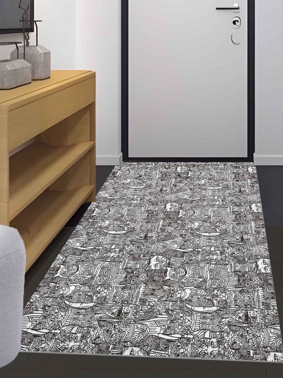 Коврик вырезной icarpet PRINT (Принт) антискользящий (144) 