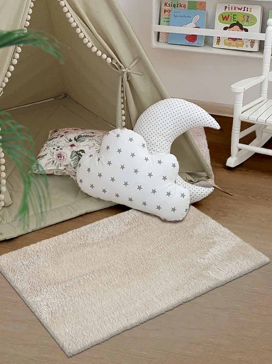 Коврик плюшевый 50х80 бежевый 04 S - 3