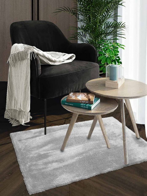 Коврик плюшевый 80х120 серый 02 S - 2