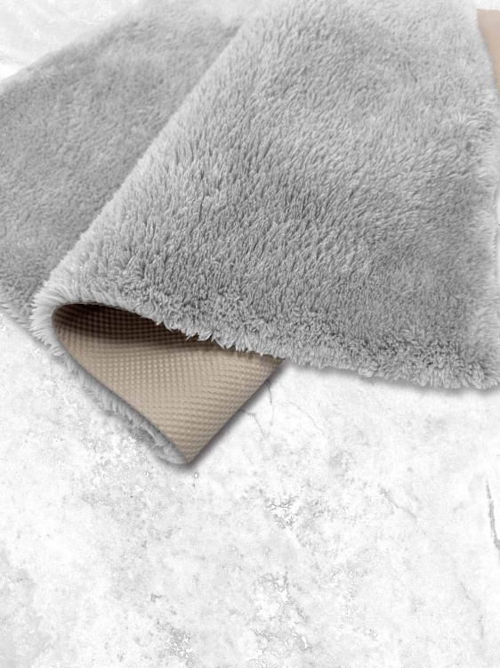 Коврик плюшевый 80х120 серый 02 S - 4