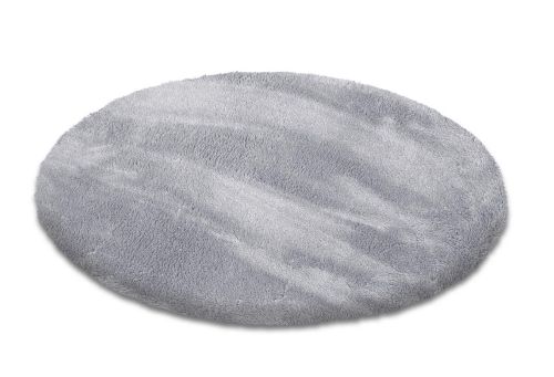 Коврик плюшевый D-99 (круг) серый 02 S