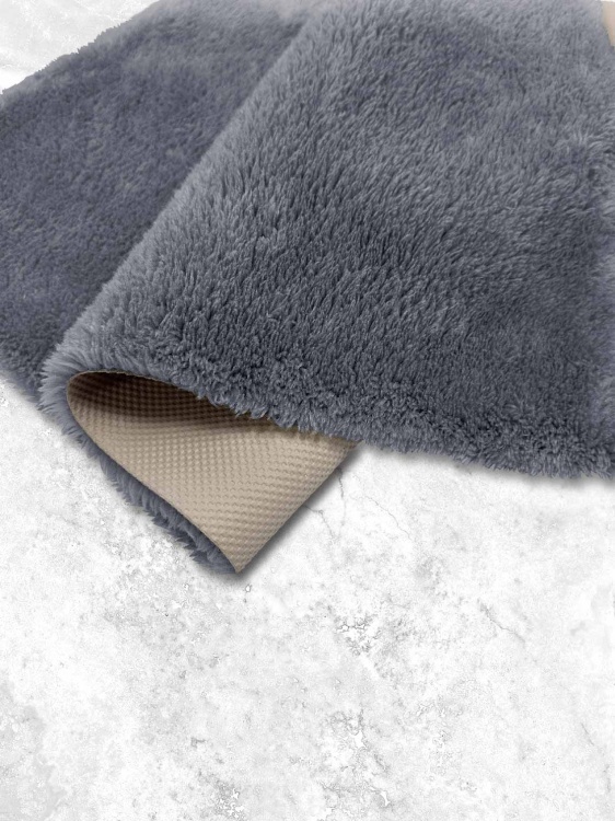 Коврик плюшевый 100х150 темно-серый 03 S - 2