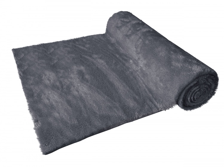 Коврик-дорожка icarpet Плюшевый 120х1500 тёмно-серый 03