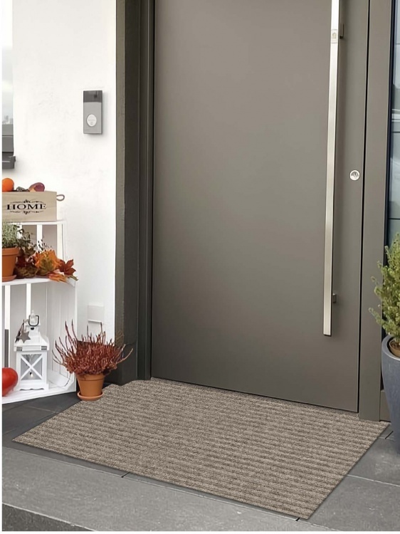 Коврик придверный влаговпитывающий icarpet Ребристый ТПР 60х120 донской песок 05 S - 4