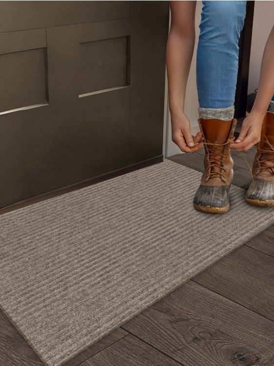 Коврик придверный влаговпитывающий icarpet Ребристый ТПР 60х90 донской песок 05 - 3