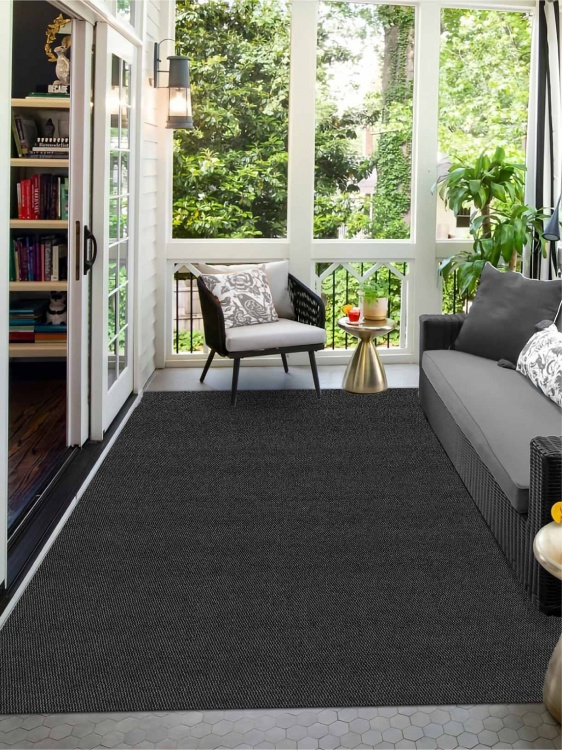 Коврик вырезной МЕЛАНЖ 200х300 серый с чёрным S - 4