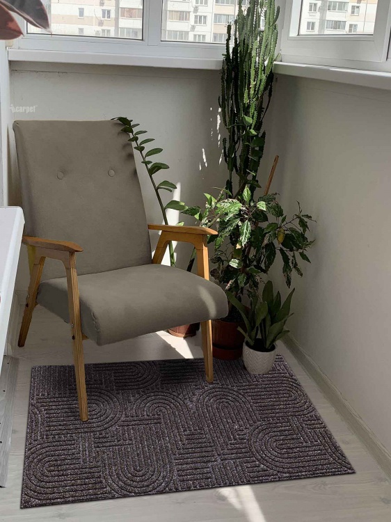 Коврик icarpet ЛАБИРИНТ с тиснением 50х100 мокко 02 S - 2