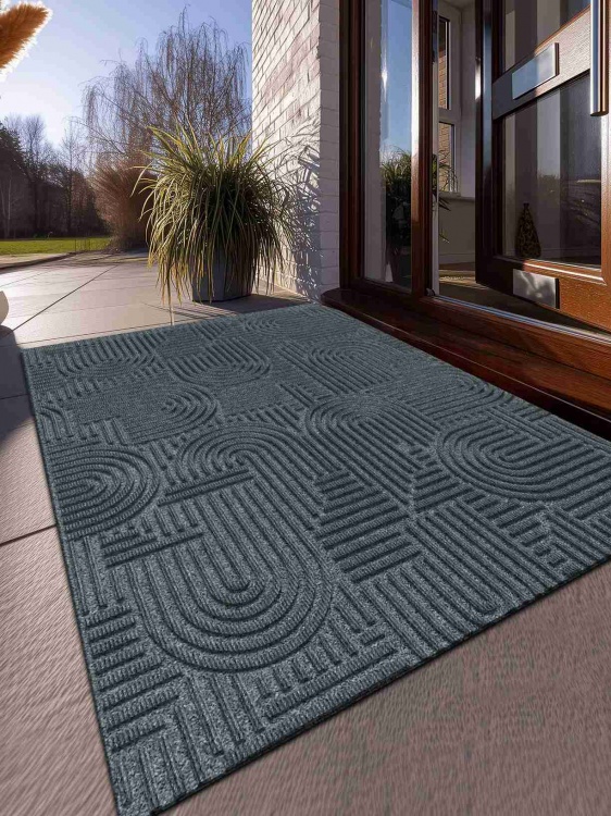 Коврик icarpet ЛАБИРИНТ с тиснением 100х120 серый 01 S - 4