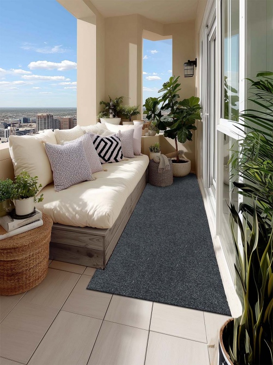 Коврик влаговпитывающий icarpet ПРАКТИК антискользящий 60х200 серый 01 S - 2