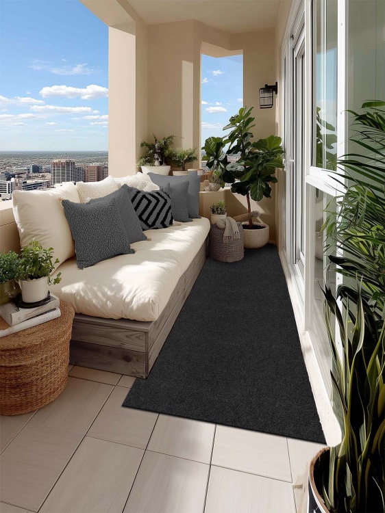 Коврик влаговпитывающий icarpet ПРАКТИК антискользящий 60х200 чёрный гранит 03 S - 3