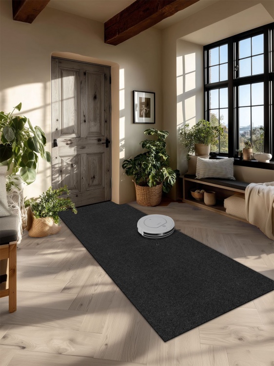 Коврик влаговпитывающий icarpet ПРАКТИК антискользящий 60х200 чёрный гранит 03 S - 4