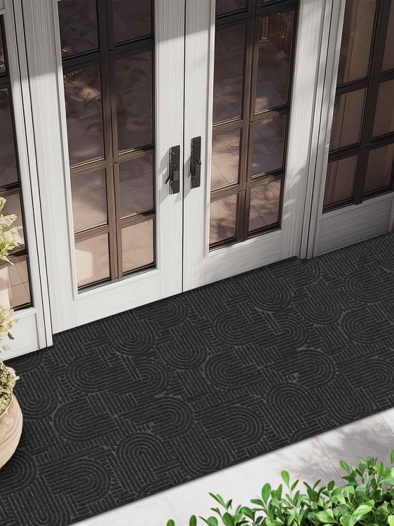 Коврик icarpet ЛАБИРИНТ с тиснением 100х300 чёрный гранит 03 S - 2