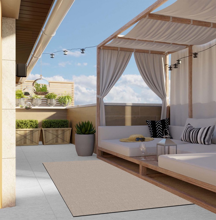 Коврик влаговпитывающий icarpet ПРАКТИК антискользящий 100х150 донской песок 04 S - 4