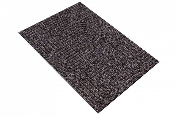 Коврик icarpet ЛАБИРИНТ с тиснением 50х80 чёрный гранит 03 - 2