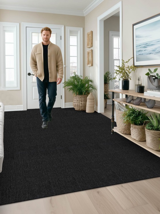 Коврик придверный влаговпитывающий icarpet Ребристый ТПР 200х300 антрацит 03 S - 3