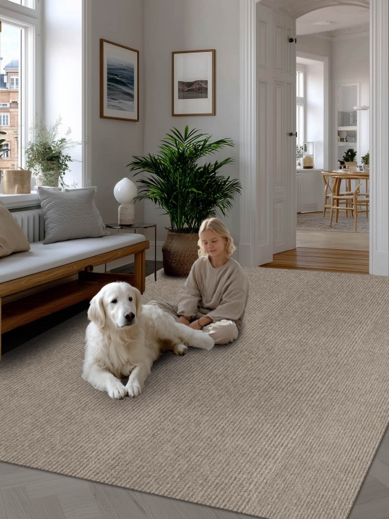 Коврик придверный влаговпитывающий icarpet Ребристый ТПР 200х300 донской песок 05 S - 4