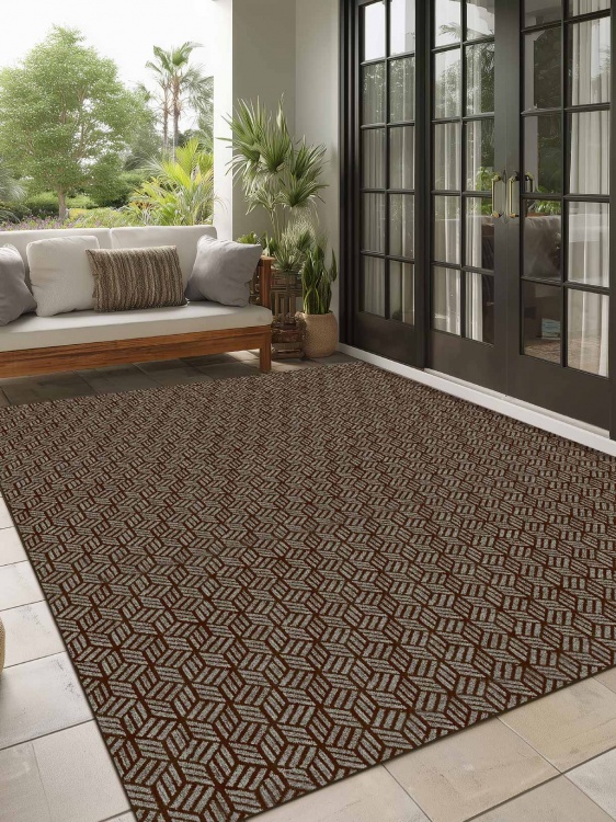 Коврик придверный влаговпитывающий SHAHINTEX Жаккард ТПР 200х300 мокко 02 S - 4