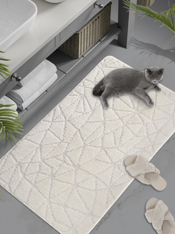 Коврик SHAHINTEX РР 60*100 001 кремовый 3 S - 3