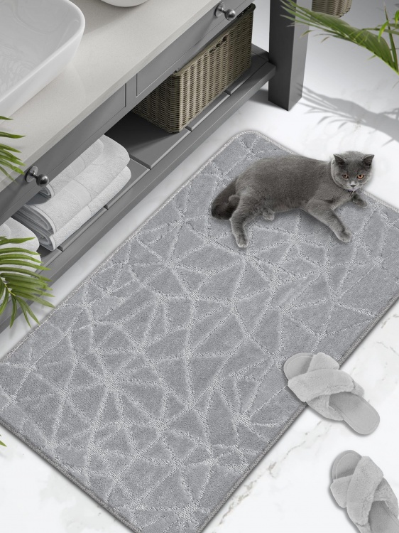 Коврик SHAHINTEX РР 60*100 001 серый 50 S - 3