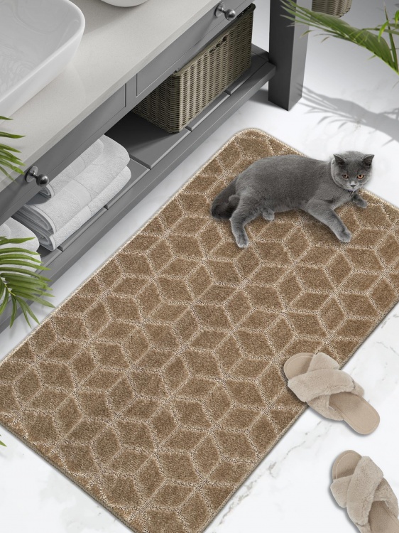 Коврик SHAHINTEX РР 60*100 002 кофе с молоком 55 S - 4