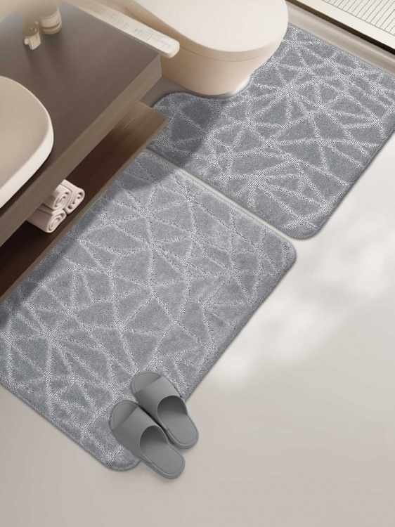 Набор ковриков SHAHINTEX РР 50*80+50*50 001 серый 50 - 2