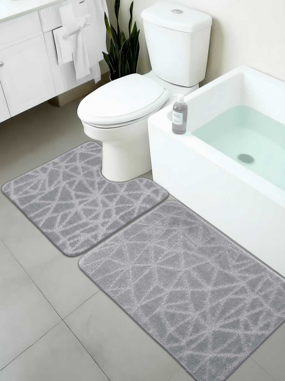 Набор ковриков SHAHINTEX РР 50*80+50*50 001 серый 50 - 4